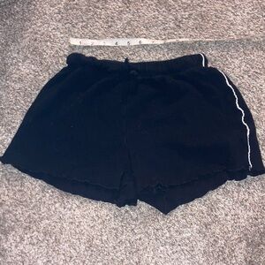 John Galt California Women's Black Shorts with White Accent